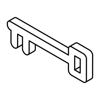 Beyaz arkaplanda altın anahtar