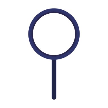 Beyaz arkaplanda büyüteç