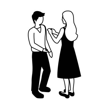 Beyaz arka planda duran insanların iş silueti