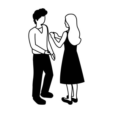 Beyaz arka planda duran insanların iş silueti