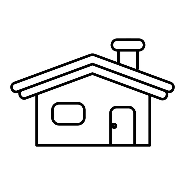 Silueta de la casa sobre fondo blanco — Vector de stock