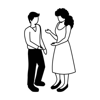 Beyaz arka planda duran insanların iş silueti