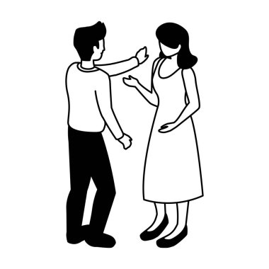 Beyaz arka planda duran insanların iş silueti