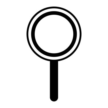 Beyaz arkaplanda büyüteç