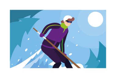 Hokey oynayan adam, hokey sopalı hokey oyuncusu, buz hokeyi diski