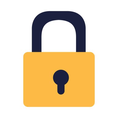 Beyaz arkaplanda güvenlik kilidi