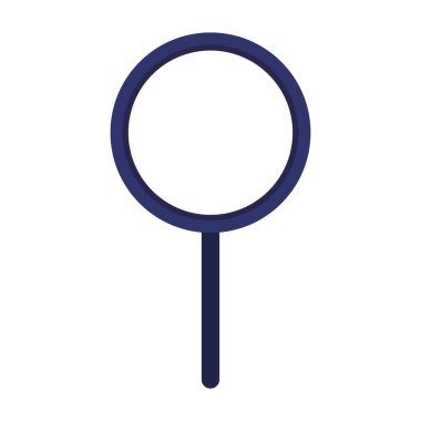 Beyaz arkaplanda büyüteç