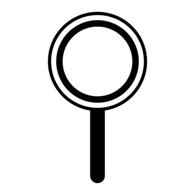 Beyaz arkaplanda büyüteç