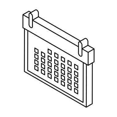 Beyaz arkaplanda takvim anımsatıcı