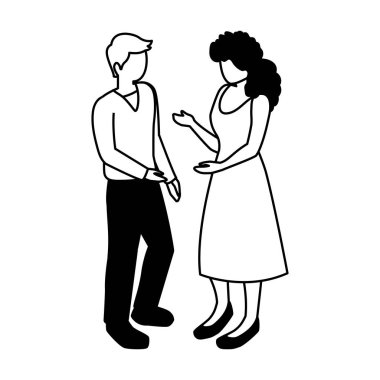 Beyaz arka planda duran insanların iş silueti