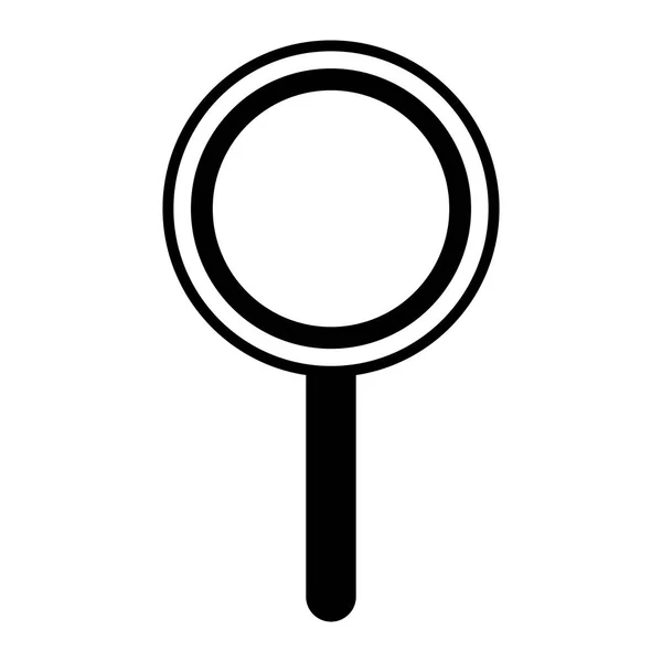 Magnifying glass on white background — Stock Vector