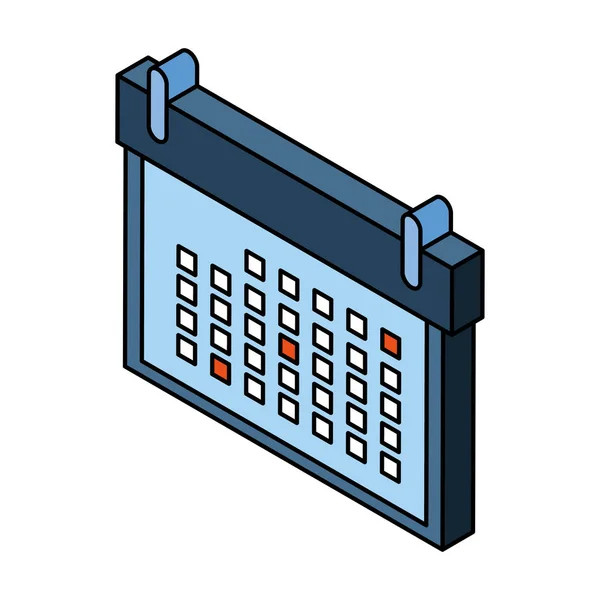 Recordatorio de calendario sobre fondo blanco — Archivo Imágenes Vectoriales