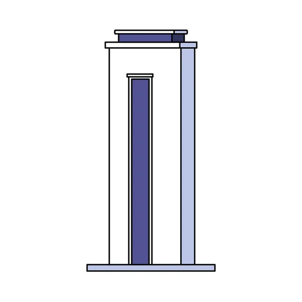 Tower City Business Architecture, Wohn- und Bürogebäude, Stadtlandschaft auf weißem Hintergrund — Stockvektor