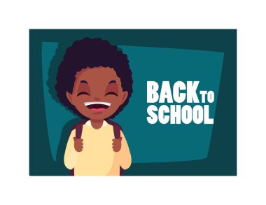 Okula geri dönen öğrenci etiketi, okula geri dönen.