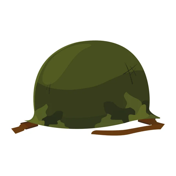 Military helmet with camouflage patterns on white background — 스톡 벡터