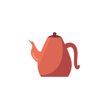 İzole kahve demliği vektör tasarımı