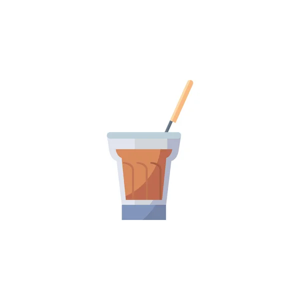 Diseño aislado del vector de vidrio de café — Vector de stock