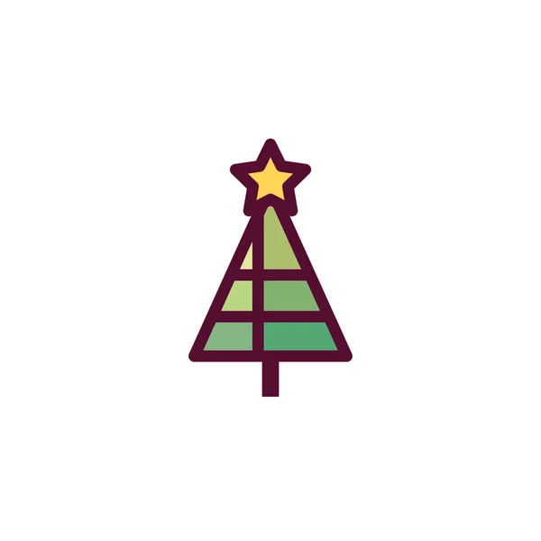 快乐的圣诞节松树病媒设计 — 图库矢量图片