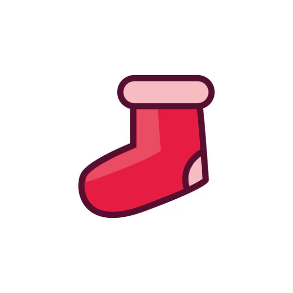 Buon Natale Babbo Natale boot vector design — Vettoriale Stock
