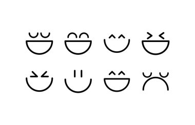 İzole edilmiş karikatürler simge set vektör tasarımına bakıyor