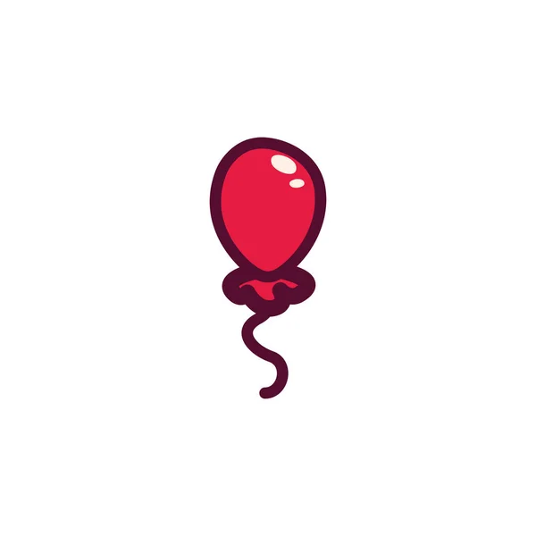 Fest och fest röd ballong vektor design — Stock vektor