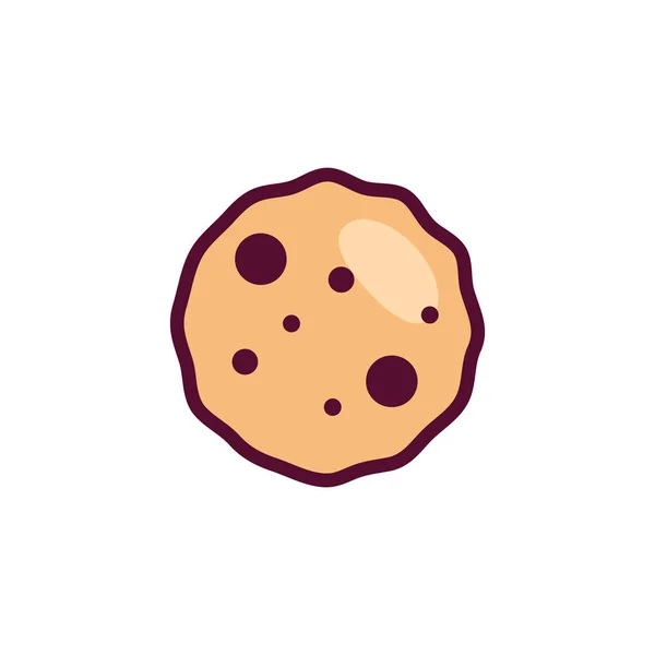 Design de vetor de ícone de cookie isolado — Vetor de Stock