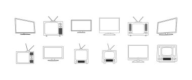 İzole TV aygıtı ikonu vektör tasarımı