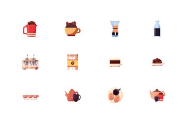 İzole kahve ikonu vektör tasarımı