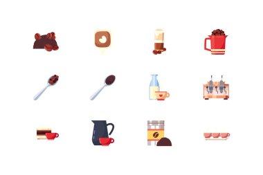 İzole kahve ikonu vektör tasarımı