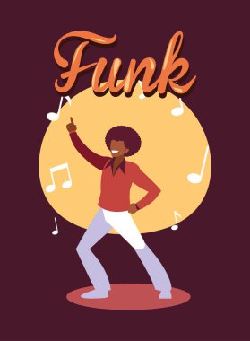 Müzik dansçısı ve vektör tasarımı