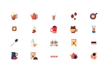 İzole kahve ikonu vektör tasarımı