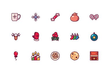 Mutlu noel simgesi vektör dizaynı