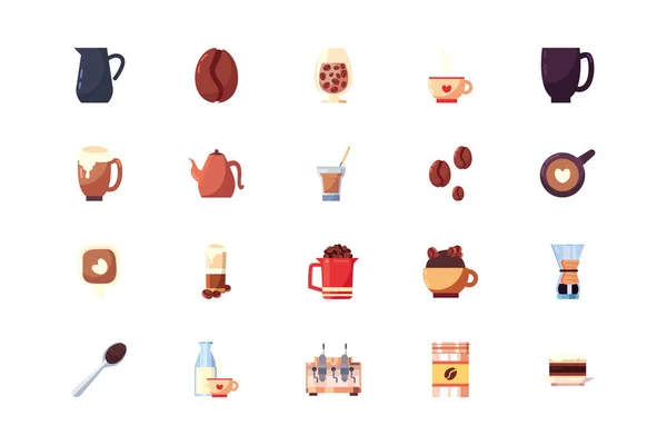 Isolated coffee icon set vector design — 스톡 벡터