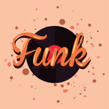 Funk ve noktalı vinil vektör tasarımı