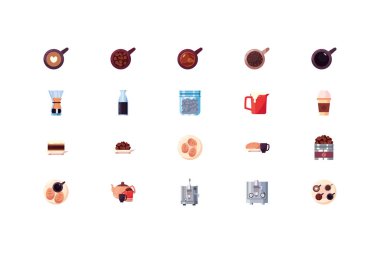 İzole kahve ikonu vektör tasarımı