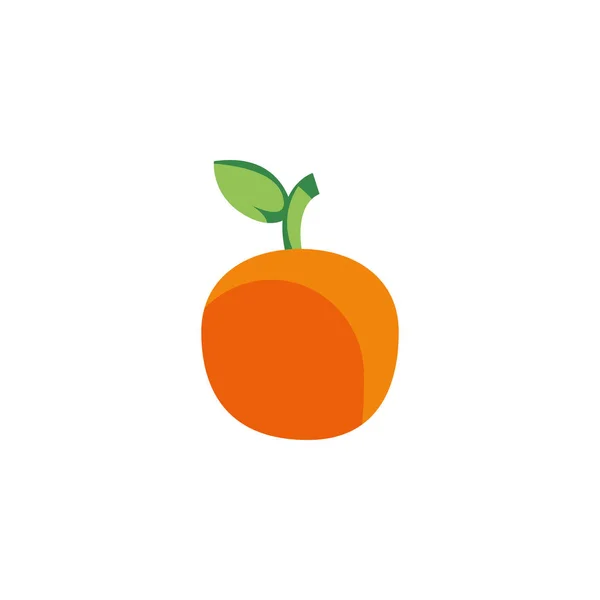 Απομονωμένη σχεδίαση διανυσματικών φρούτων πορτοκαλιού — Διανυσματικό Αρχείο