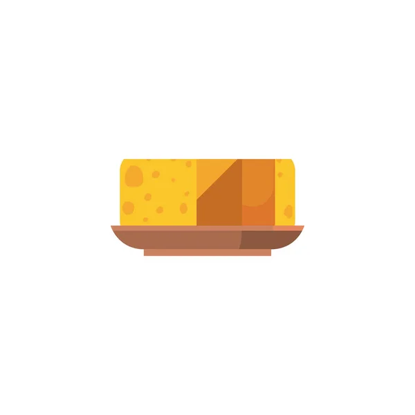 Diseño de vectores alimentarios de queso aislado — Vector de stock