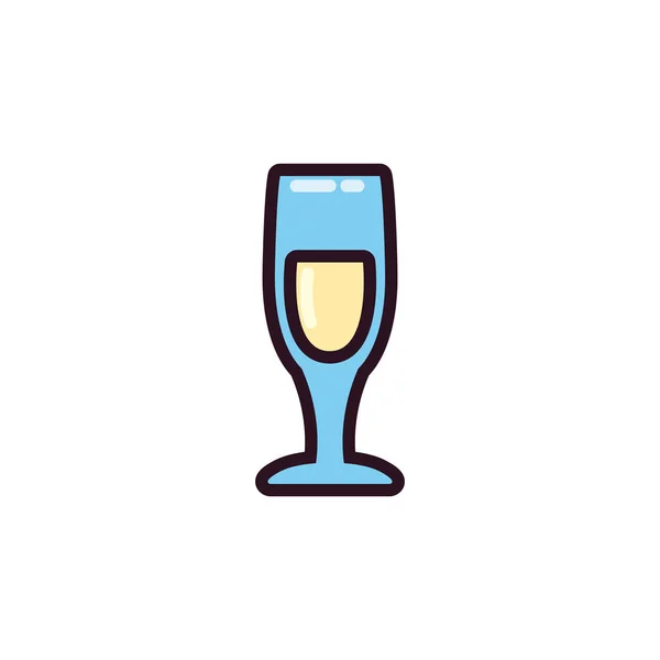 Design de vetor isolado copo de champanhe — Vetor de Stock