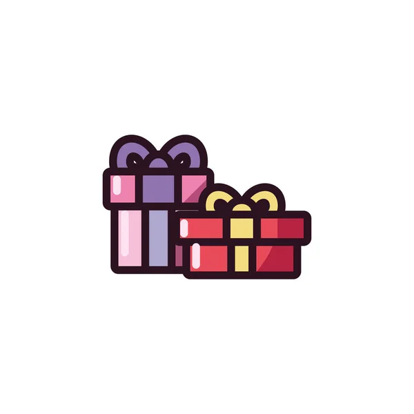 Gifts with bowties vector design — Stock Vector
