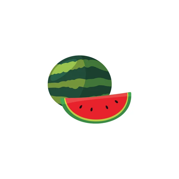 Isolerad vattenmelon frukt vektor design — Stock vektor