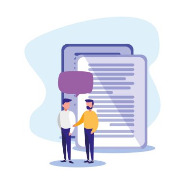 Veri baloncuğu ve erkek vektör tasarımı