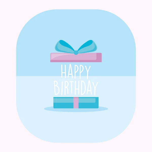 Joyeux anniversaire cadeau vectoriel design — Image vectorielle