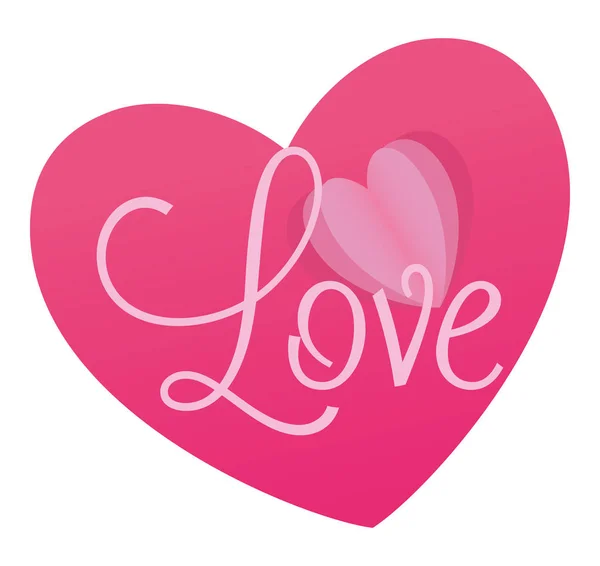Elszigetelt szerelem szív vektor tervezés — Stock Vector