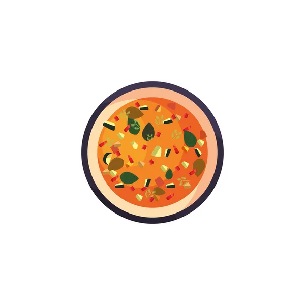 健康的で有機的なスープベクトルのデザイン — ストックベクタ