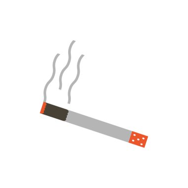 İzole edilmiş sigara dumanlı vektör tasarımı