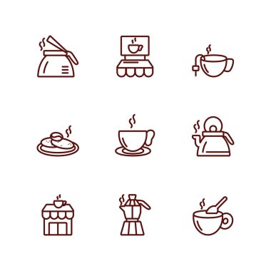 İzole kahve ikonu vektör tasarımı