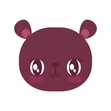 Sevimli ayı çizgi film vektör tasarımı