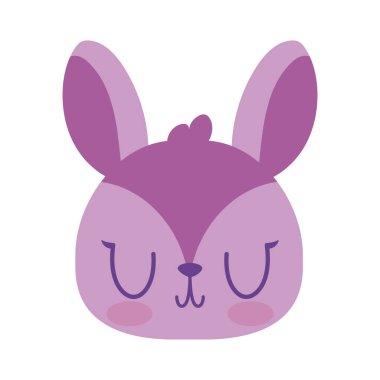 Sevimli tavşan çizgi film vektör tasarımı