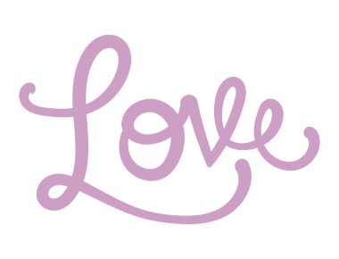 İzole edilmiş aşk metni vektör tasarımı