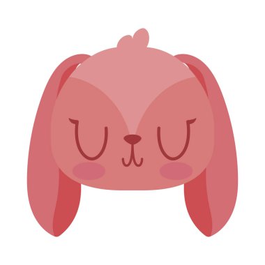 Sevimli tavşan çizgi film vektör tasarımı